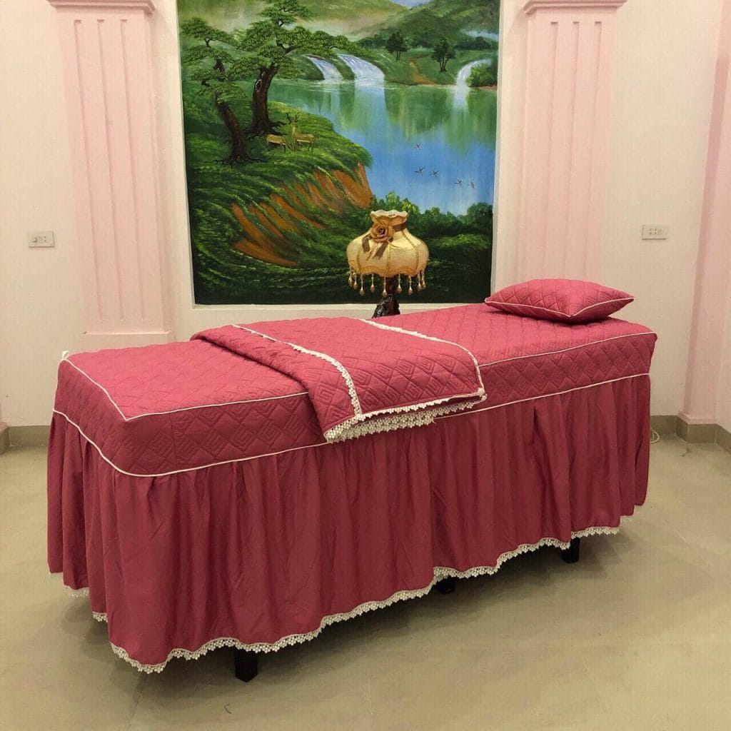 Bộ Ga Gối Satin Chần Bông