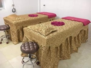 bộ ga trải giường gấm lá