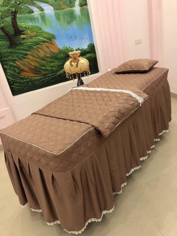 Bộ Ga Gối Satin Chần Bông