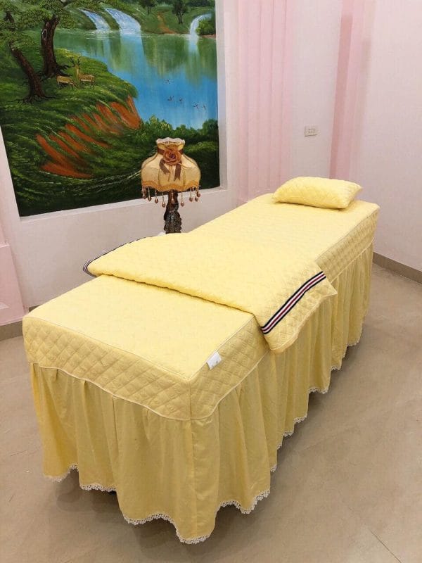 Bộ Ga Gối Satin Chần Bông