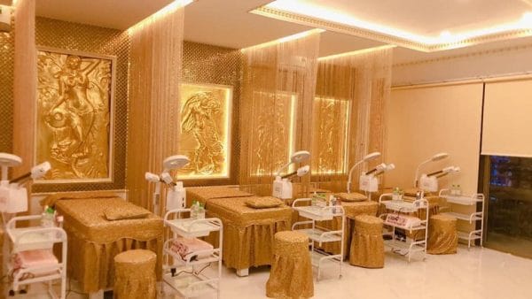 bộ ga trải giường gấm lá