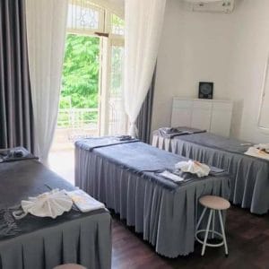 khăn trải giường spa