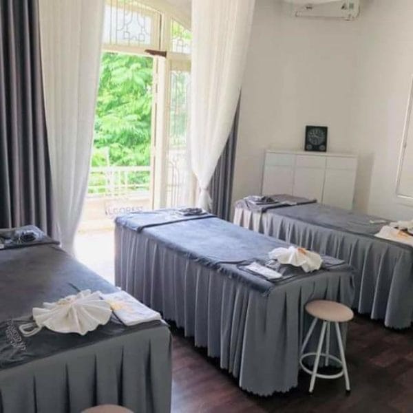 khăn trải giường spa