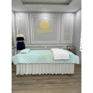 tấm phủ giường spa cotton chần bông